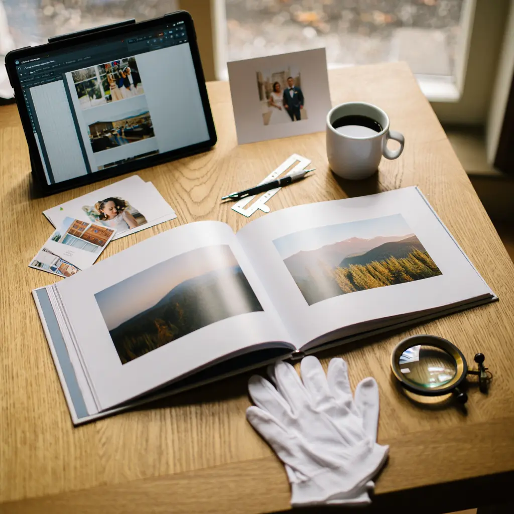 Professional photo book design process